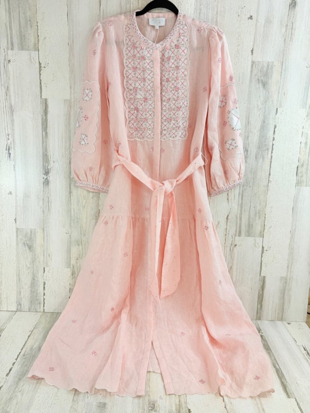 Asha by Ashley McCormick Sz L Frost Pink Astrid Dress NWT